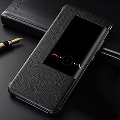 Funda de Cuero Cartera con Soporte Carcasa T04 para Huawei Mate 20 Negro