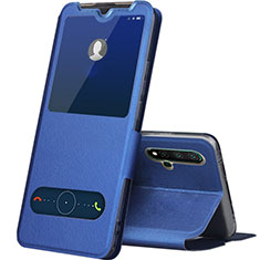 Funda de Cuero Cartera con Soporte Carcasa T04 para Huawei Nova 5 Pro Azul