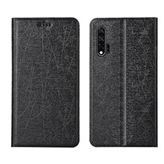 Funda de Cuero Cartera con Soporte Carcasa T04 para Huawei Nova 6 Negro