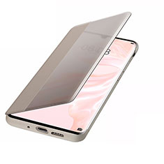 Funda de Cuero Cartera con Soporte Carcasa T04 para Huawei P30 Pro Oro