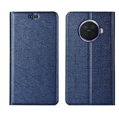 Funda de Cuero Cartera con Soporte Carcasa T04 para Oppo Ace2 Azul