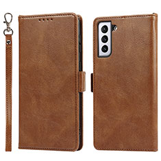 Funda de Cuero Cartera con Soporte Carcasa T04D para Samsung Galaxy S21 5G Marron