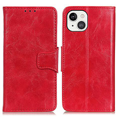 Funda de Cuero Cartera con Soporte Carcasa T05 para Apple iPhone 13 Mini Rojo