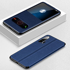 Funda de Cuero Cartera con Soporte Carcasa T05 para Huawei Honor 20 Pro Azul