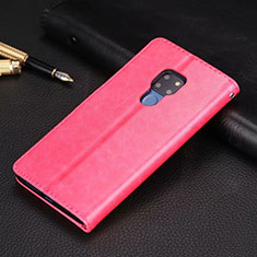Funda de Cuero Cartera con Soporte Carcasa T05 para Huawei Mate 20 X 5G Rosa Roja