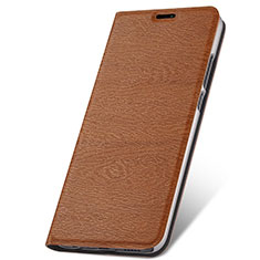 Funda de Cuero Cartera con Soporte Carcasa T05 para Huawei Nova 4e Marron