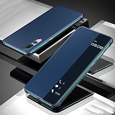 Funda de Cuero Cartera con Soporte Carcasa T05 para Huawei P20 Pro Azul