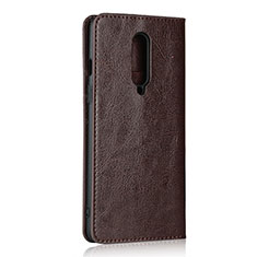 Funda de Cuero Cartera con Soporte Carcasa T05 para OnePlus 8 Marron