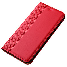 Funda de Cuero Cartera con Soporte Carcasa T05 para Samsung Galaxy A70 Rojo