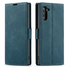 Funda de Cuero Cartera con Soporte Carcasa T05 para Samsung Galaxy Note 10 Azul