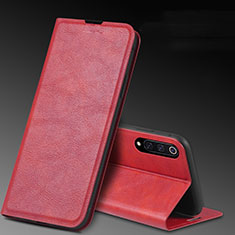Funda de Cuero Cartera con Soporte Carcasa T05 para Xiaomi Mi A3 Rojo
