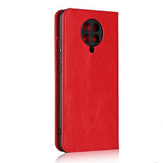 Funda de Cuero Cartera con Soporte Carcasa T05 para Xiaomi Poco F2 Pro Rojo