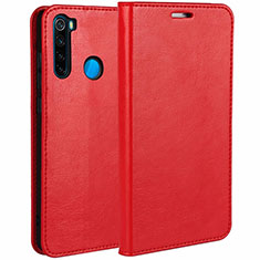 Funda de Cuero Cartera con Soporte Carcasa T05 para Xiaomi Redmi Note 8 (2021) Rojo