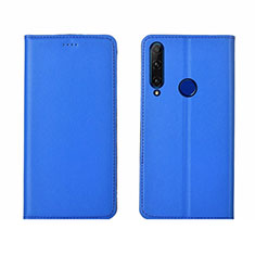 Funda de Cuero Cartera con Soporte Carcasa T06 para Huawei Honor 20E Azul