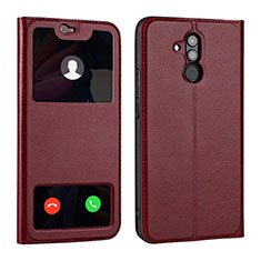 Funda de Cuero Cartera con Soporte Carcasa T06 para Huawei Mate 20 Lite Rojo