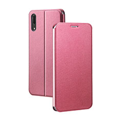 Funda de Cuero Cartera con Soporte Carcasa T06 para Huawei P20 Rosa