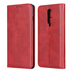 Funda de Cuero Cartera con Soporte Carcasa T06 para OnePlus 8 Rojo