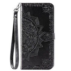 Funda de Cuero Cartera con Soporte Carcasa T06 para Xiaomi Mi 10 Negro