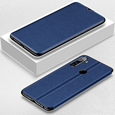 Funda de Cuero Cartera con Soporte Carcasa T06 para Xiaomi Redmi Note 8 (2021) Azul