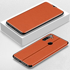 Funda de Cuero Cartera con Soporte Carcasa T06 para Xiaomi Redmi Note 8 (2021) Naranja