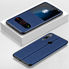 Funda de Cuero Cartera con Soporte Carcasa T07 para Huawei Honor 20 Lite Azul