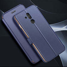 Funda de Cuero Cartera con Soporte Carcasa T07 para Huawei Mate 20 Lite Azul