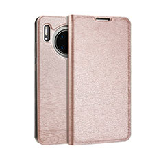 Funda de Cuero Cartera con Soporte Carcasa T07 para Huawei Mate 30 Pro 5G Oro Rosa