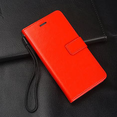 Funda de Cuero Cartera con Soporte Carcasa T07 para Huawei Nova 5 Rojo