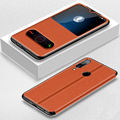 Funda de Cuero Cartera con Soporte Carcasa T07 para Huawei P Smart+ Plus (2019) Naranja