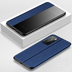 Funda de Cuero Cartera con Soporte Carcasa T07 para Huawei P40 Azul