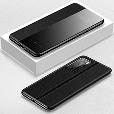 Funda de Cuero Cartera con Soporte Carcasa T07 para Huawei P40 Negro