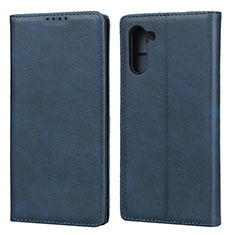 Funda de Cuero Cartera con Soporte Carcasa T07 para Samsung Galaxy Note 10 Azul
