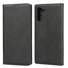 Funda de Cuero Cartera con Soporte Carcasa T07 para Samsung Galaxy Note 10 Negro