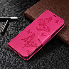 Funda de Cuero Cartera con Soporte Carcasa T07 para Samsung Galaxy Note 20 5G Rosa Roja