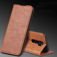 Funda de Cuero Cartera con Soporte Carcasa T07 para Xiaomi Redmi Note 8 Pro Marron