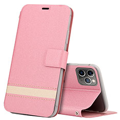 Funda de Cuero Cartera con Soporte Carcasa T08 para Apple iPhone 11 Pro Max Rosa