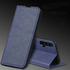 Funda de Cuero Cartera con Soporte Carcasa T08 para Huawei Honor 20 Pro Azul