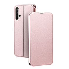 Funda de Cuero Cartera con Soporte Carcasa T08 para Huawei Nova 5T Oro Rosa