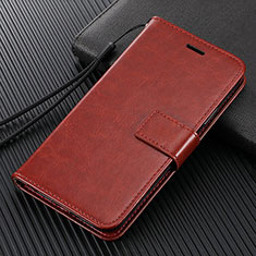 Funda de Cuero Cartera con Soporte Carcasa T08 para Oppo Find X2 Marron