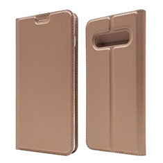 Funda de Cuero Cartera con Soporte Carcasa T08 para Samsung Galaxy S10 5G Oro Rosa