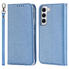 Funda de Cuero Cartera con Soporte Carcasa T08D para Samsung Galaxy S22 Plus 5G Azul