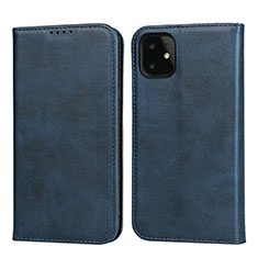 Funda de Cuero Cartera con Soporte Carcasa T09 para Apple iPhone 11 Azul