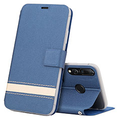 Funda de Cuero Cartera con Soporte Carcasa T09 para Huawei Honor 20i Azul