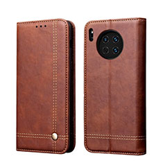 Funda de Cuero Cartera con Soporte Carcasa T09 para Huawei Mate 30 Marron