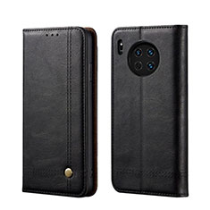 Funda de Cuero Cartera con Soporte Carcasa T09 para Huawei Mate 30E Pro 5G Negro