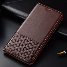 Funda de Cuero Cartera con Soporte Carcasa T09 para Huawei P30 Marron