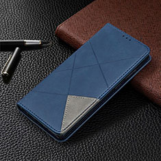 Funda de Cuero Cartera con Soporte Carcasa T09 para Samsung Galaxy Note 20 5G Azul