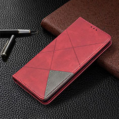 Funda de Cuero Cartera con Soporte Carcasa T09 para Samsung Galaxy Note 20 5G Rojo