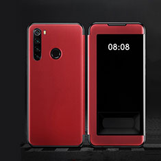 Funda de Cuero Cartera con Soporte Carcasa T09 para Xiaomi Redmi Note 8 Rojo