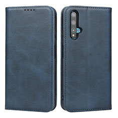 Funda de Cuero Cartera con Soporte Carcasa T10 para Huawei Honor 20 Azul